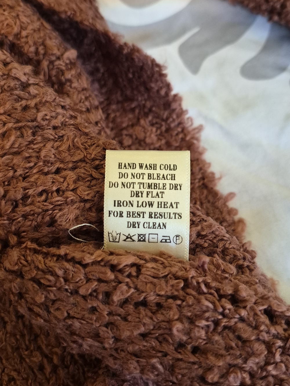 Women's Rust Textured Crewneck Sweater with Pocket - Picture 7 of 11